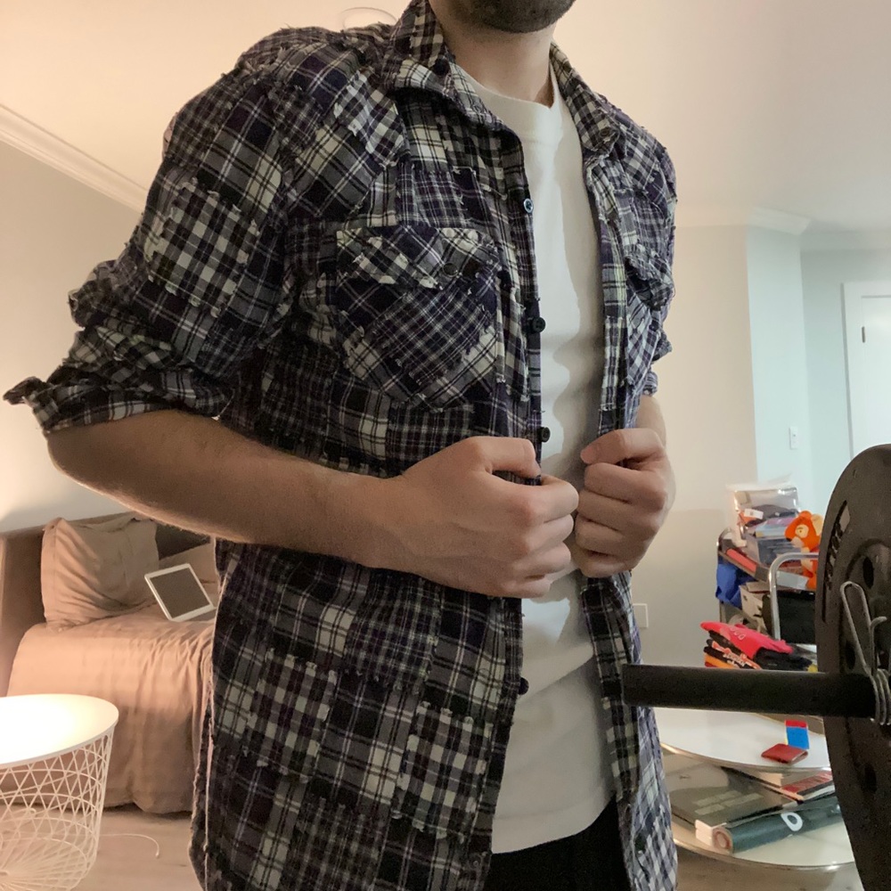 Plaid button up - Picture 3 of 6